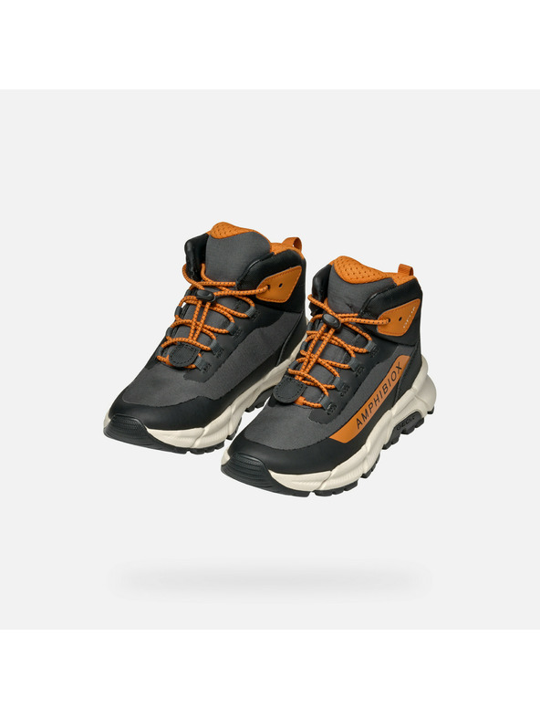 Geox Čierne chlapčenské členkové topánky Geox Flexyper Plus