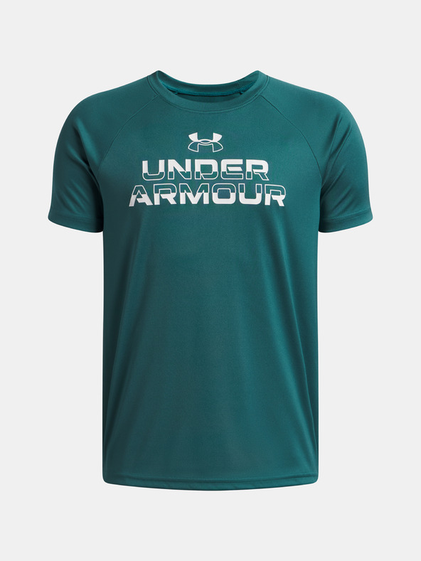 Under Armour Chlapčenské tričko Under Armour UA Tech Split Wordmark SS-GRN