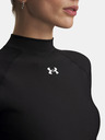 Under Armour Dámske tričko Under Armour HeatGear Crop Mock LS-BLK