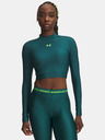 Under Armour Dámske tričko Under Armour HeatGear Crop Mock LS-GRN