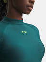 Under Armour Dámske tričko Under Armour HeatGear Crop Mock LS-GRN