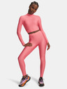 Under Armour Dámske tričko Under Armour HeatGear Crop Mock LS-PNK
