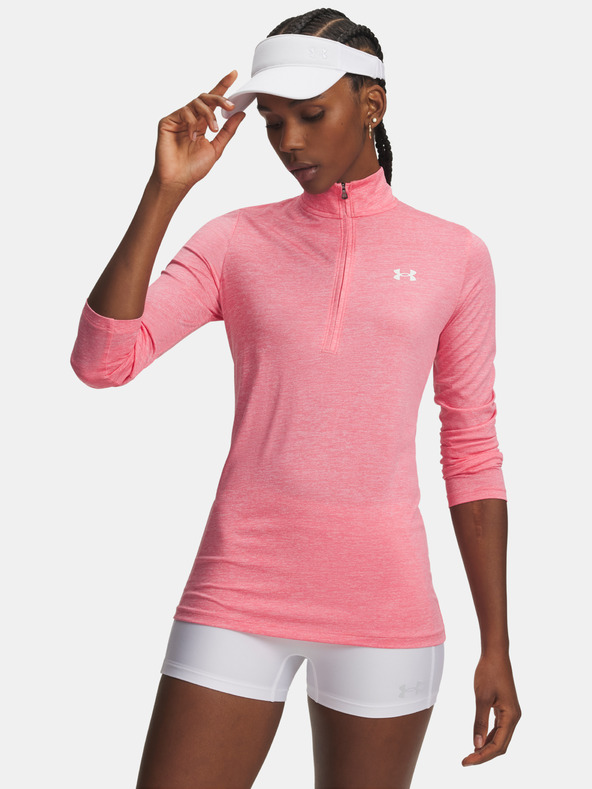 Under Armour Dámske tričko Under Armour Tech 1/2 Zip- Twist-PNK