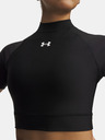Under Armour Dámske tričko Under Armour HeatGear Crop Mock SS-BLK