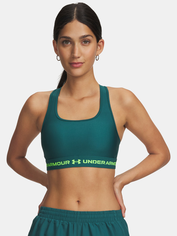 Under Armour Dámska podprsenka Under Armour Crossback Mid Bra-GRN
