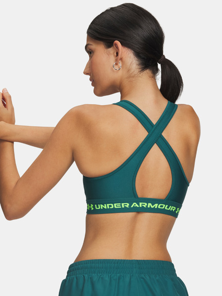 Under Armour Dámska podprsenka Under Armour Crossback Mid Bra-GRN