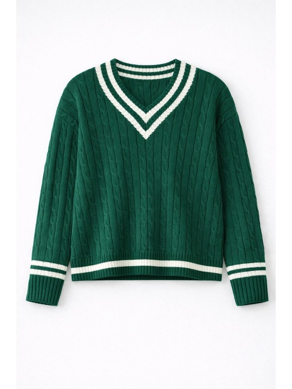 GAP Bavlnený sveter s výstrihom do V GAP