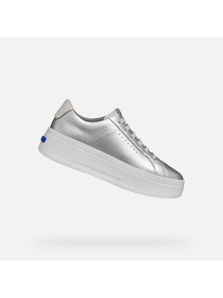 Geox Strieborné dámske tenisky Geox Gxcp-03