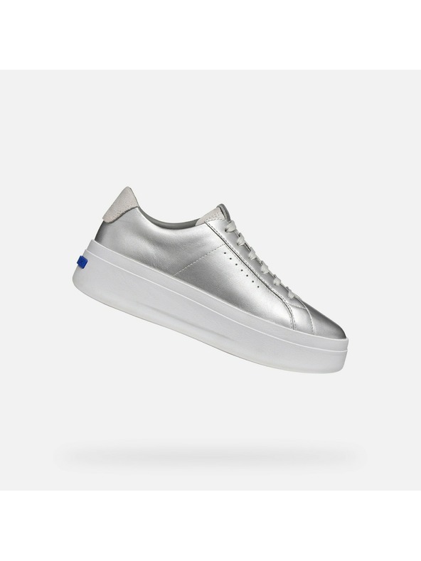 Geox Strieborné dámske tenisky Geox Gxcp-03