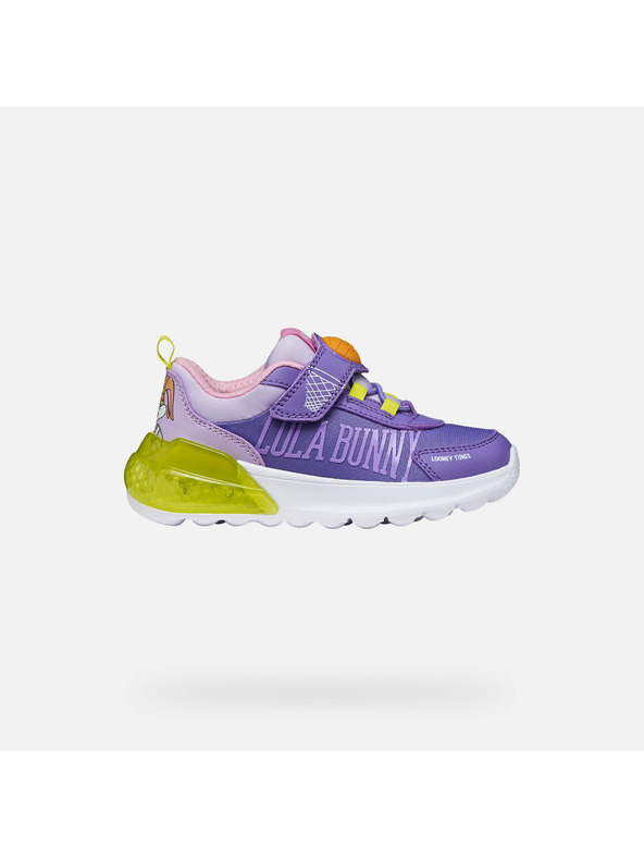 Geox Fialové dievčenské svietiace tenisky Geox Activart Illuminus