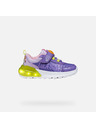 Geox Fialové dievčenské svietiace tenisky Geox Activart Illuminus