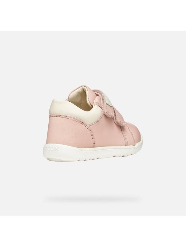 Geox Svetloružové dievčenské topánky na prvé krôčky Geox Macchia