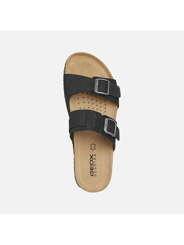 Geox Čierne pánske šľapky Geox Ghita