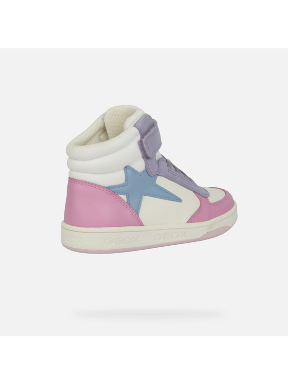 Geox Biela dievčenská členková obuv Geox Maltin