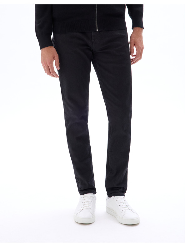 Celio Čierne pánske slim fit džínsy Celio Foslim