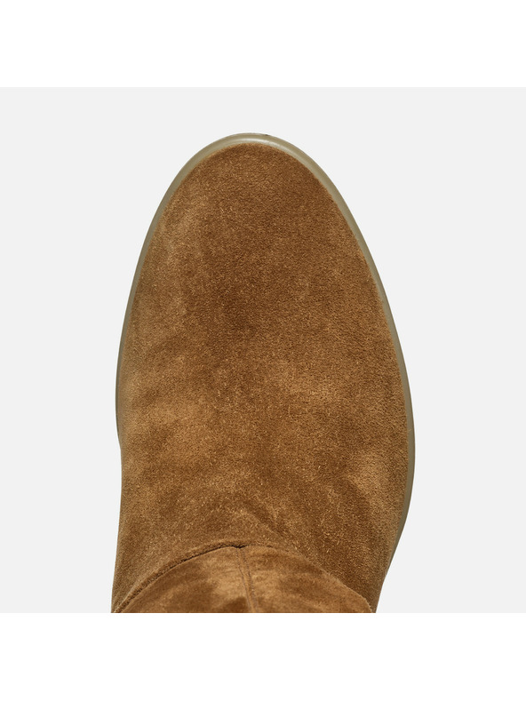Geox Hnedé dámske čižmy Geox Wedge