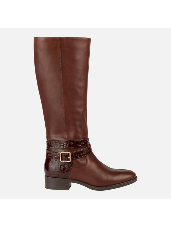 Geox Hnedé dámske čižmy Geox Felicity