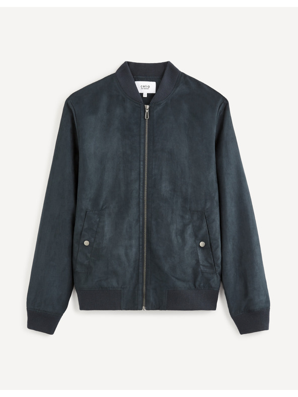 Celio Tmavomodrá pánska bombera v semišovom vyhotovení Celio Budain
