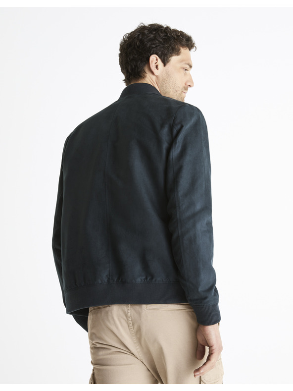 Celio Tmavomodrá pánska bombera v semišovom vyhotovení Celio Budain