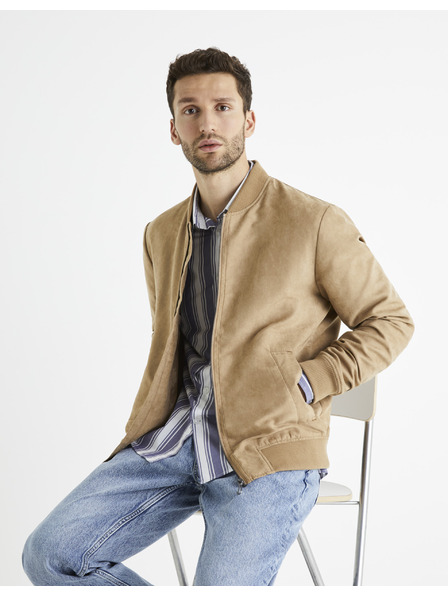 Celio Svetlohnedá pánska bombera zo semišu Celio Budain