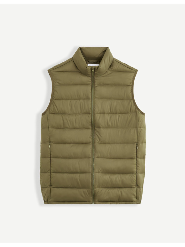 Celio Khaki pánska prešívaná vesta Celio