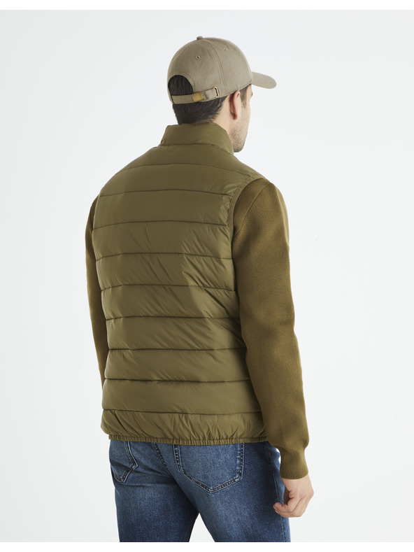 Celio Khaki pánska prešívaná vesta Celio