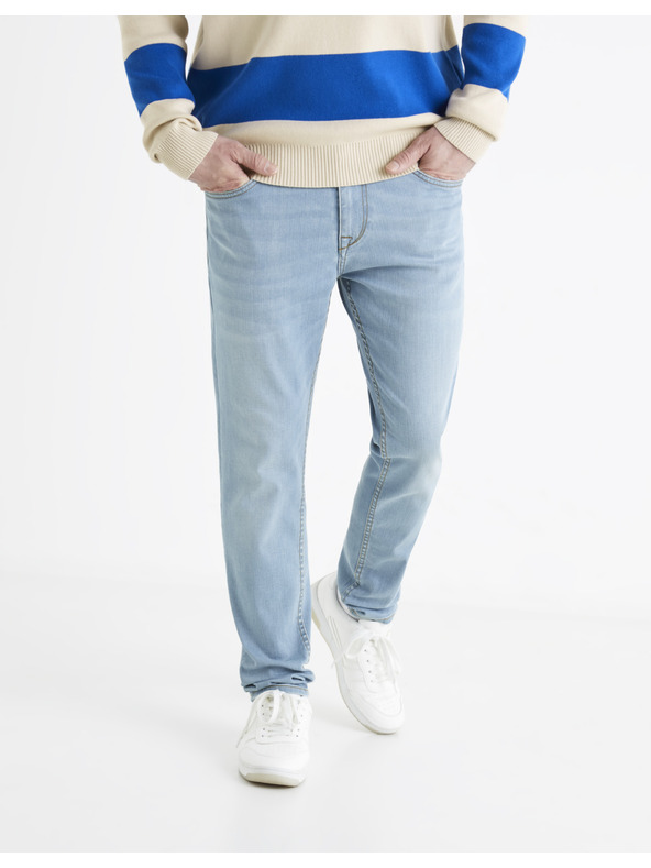 Celio Svetlomodré pánske slim fit džínsy Celio Length