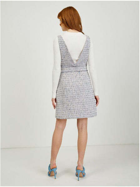 Orsay Svetlosivé dámske tvídové šaty ORSAY