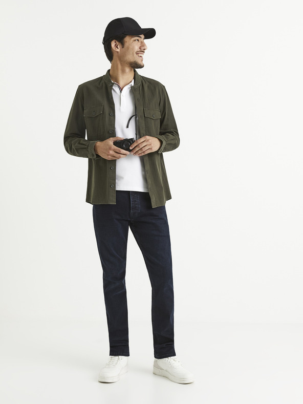 Celio Tmavomodré pánske slim fit džínsy Celio Nobody15