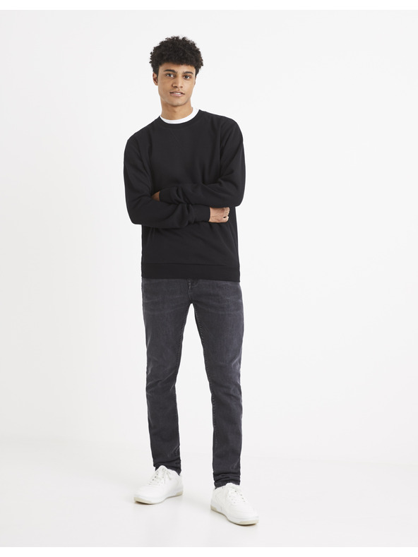 Celio Čierna pánska mikina Celio