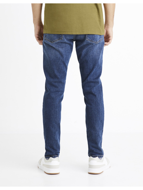 Celio Modré pánske džínsy skinny fit Celio C45 Doskinny