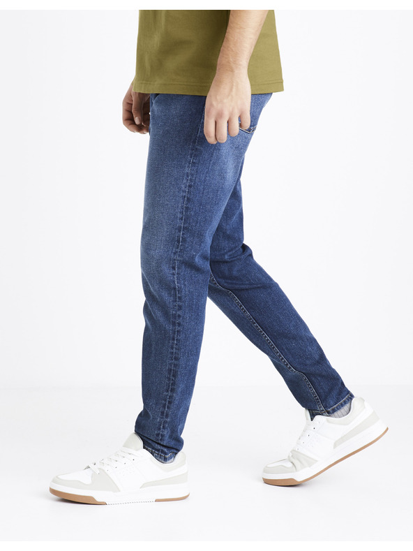 Celio Modré pánske džínsy skinny fit Celio C45 Doskinny