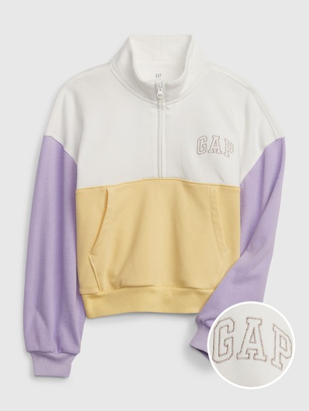 GAP Detská mikina s logom a fleece GAP