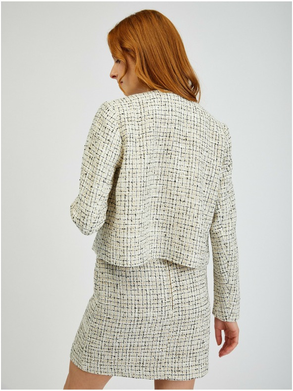 Orsay Krémová dámska vzorovaná bunda ORSAY