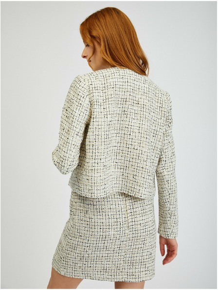 Orsay Krémová dámska vzorovaná bunda ORSAY