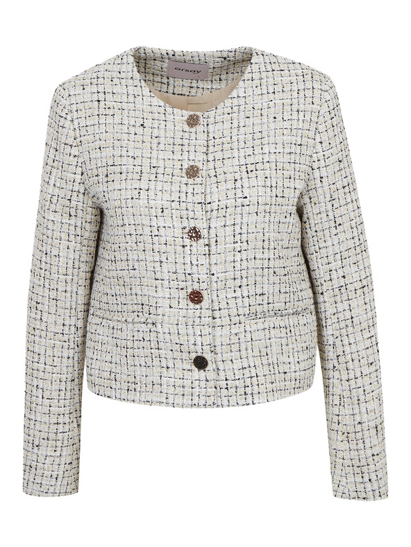 Orsay Krémová dámska vzorovaná bunda ORSAY