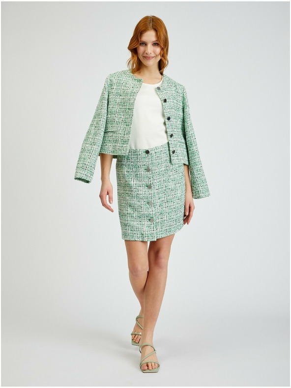 Orsay Zelená dámska tvídová sukňa ORSAY