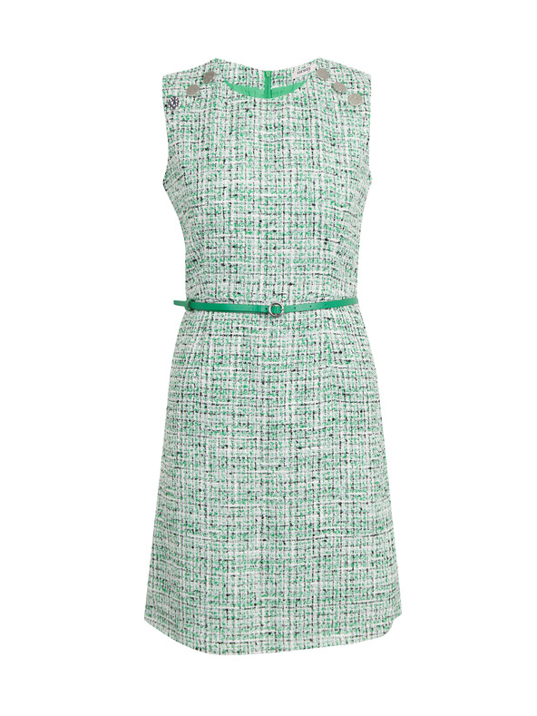 Orsay Zelené dámske vzorované šaty s opaskom ORSAY