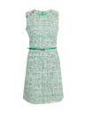 Orsay Zelené dámske vzorované šaty s opaskom ORSAY
