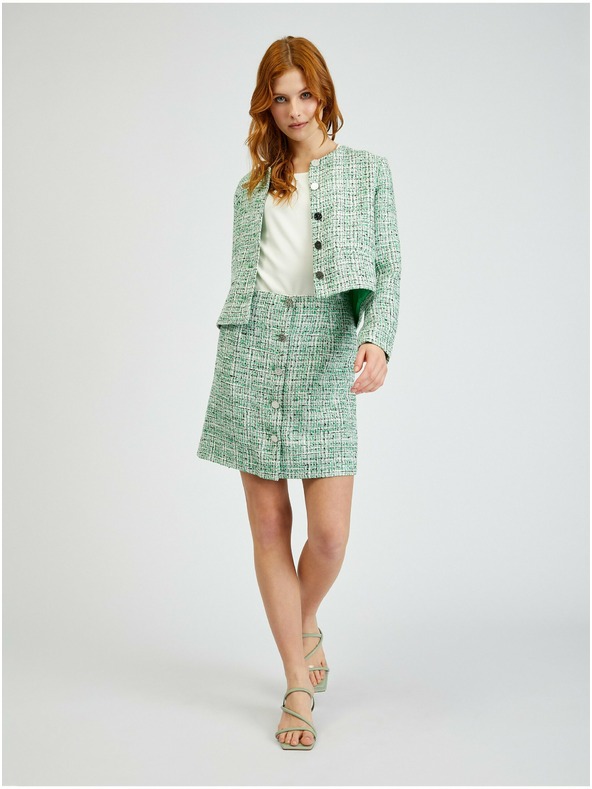 Orsay Zelené dámske vzorované sako ORSAY