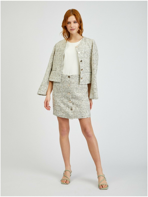 Orsay Béžová dámska tvídová sukňa ORSAY