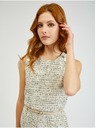 Orsay Krémové dámske vzorované šaty s opaskom ORSAY