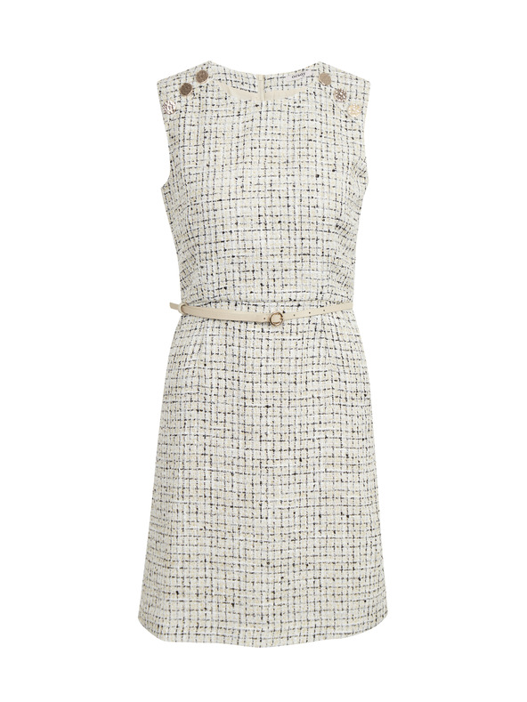 Orsay Krémové dámske vzorované šaty s opaskom ORSAY