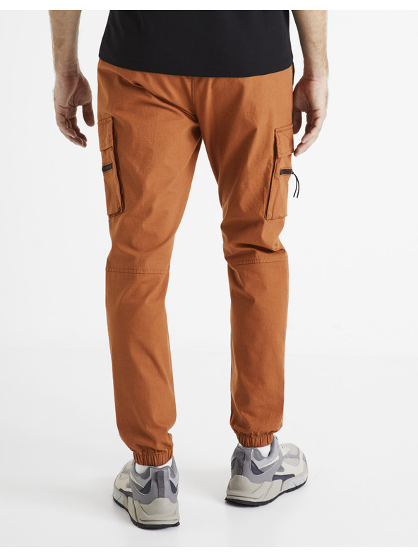 Celio Tehlové pánske cargo nohavice Celio Dozip