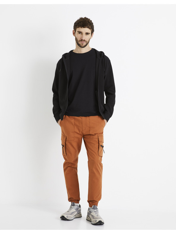 Celio Tehlové pánske cargo nohavice Celio Dozip