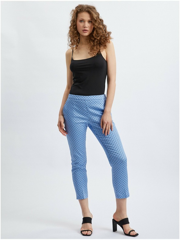 Orsay Modré dámske trojštvrťové nohavice s bodkami ORSAY