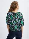 Orsay Čierno-zelená dámska vzorovaná blúzka ORSAY