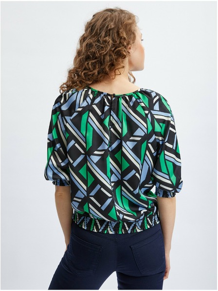 Orsay Čierno-zelená dámska vzorovaná blúzka ORSAY