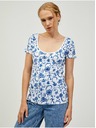 Orsay Modré a biele vzorované tričko ORSAY