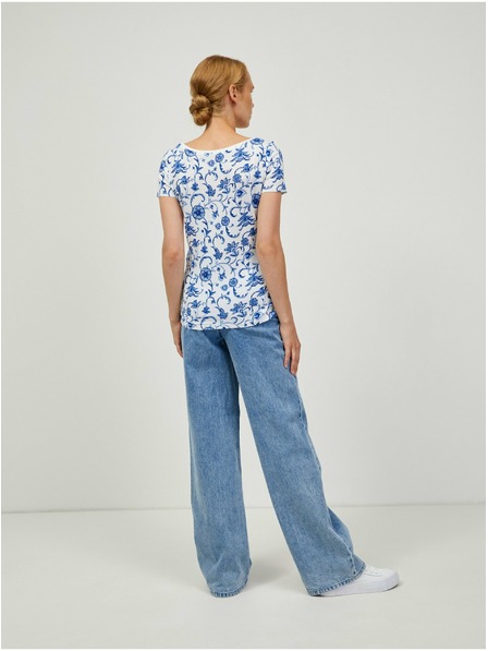 Orsay Modro-biele vzorované tričko ORSAY